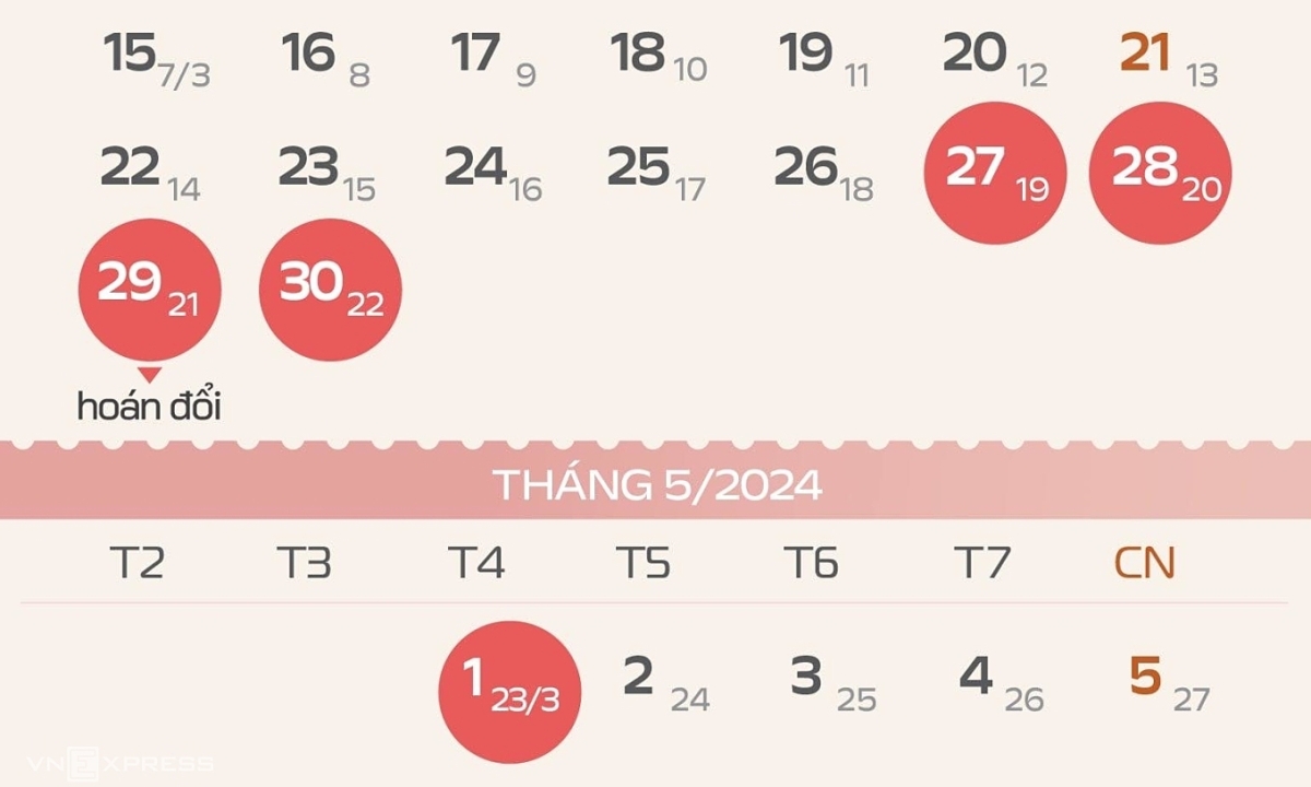 Gallery - Trình đề xuất hoán đổi nghỉ lễ 5 ngày dịp 30/4 - VnExpress