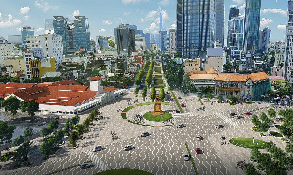 Gallery - Diện mạo quảng trường chợ Bến Thành trong tương lai - Báo VnExpress