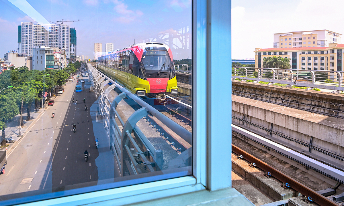 View - Metro Nhổn - ga Hà Nội trước ngày vận hành thương mại đoạn trên cao - Báo VnExpress