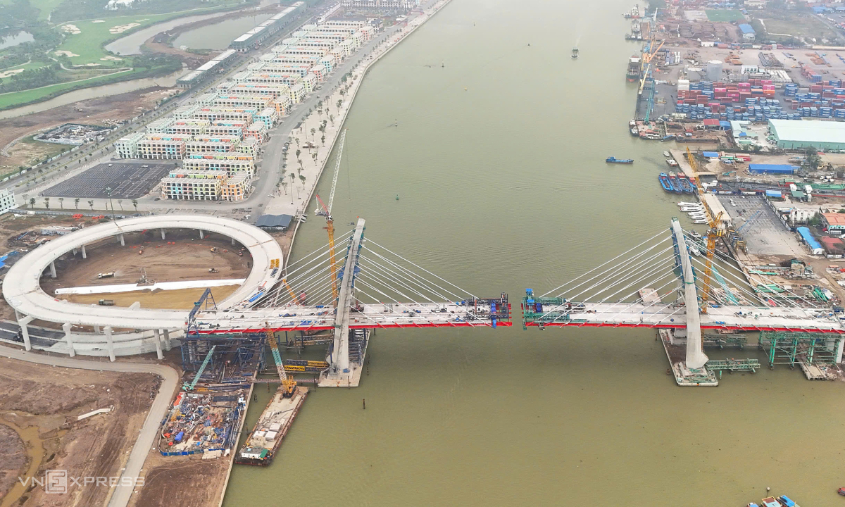 Gallery - Diện mạo cầu 2.300 tỷ đồng bắc qua sông Cấm - Báo VnExpress