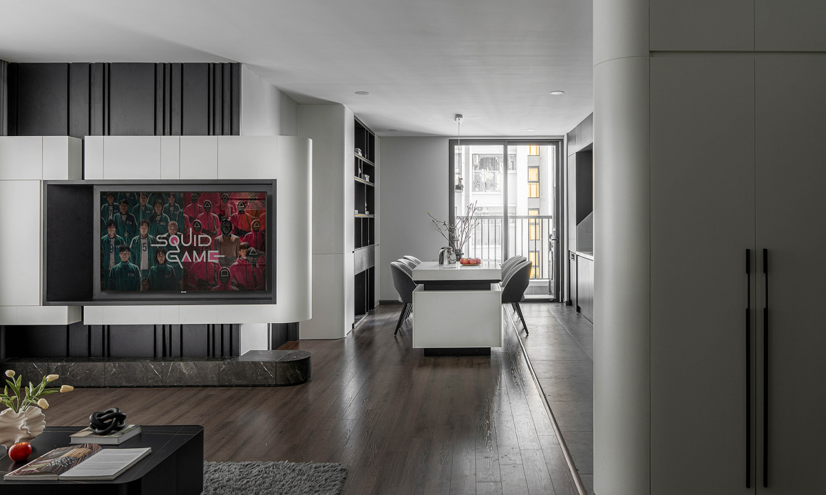 View - Cải tạo căn hộ 114 m2 tone đen trắng với 600 triệu đồng - Báo VnExpress