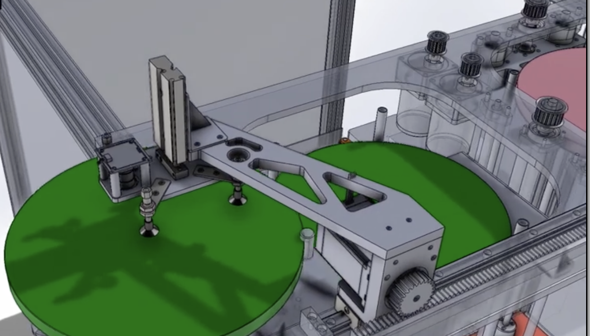 Sinh viên thiết kế hệ thống cấp phôi tự động cho máy laser