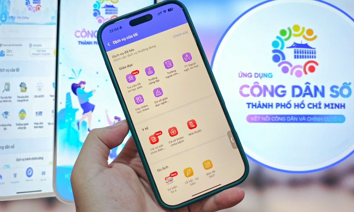 Ứng dụng Công dân số TP HCM thêm nhiều tính năng mới