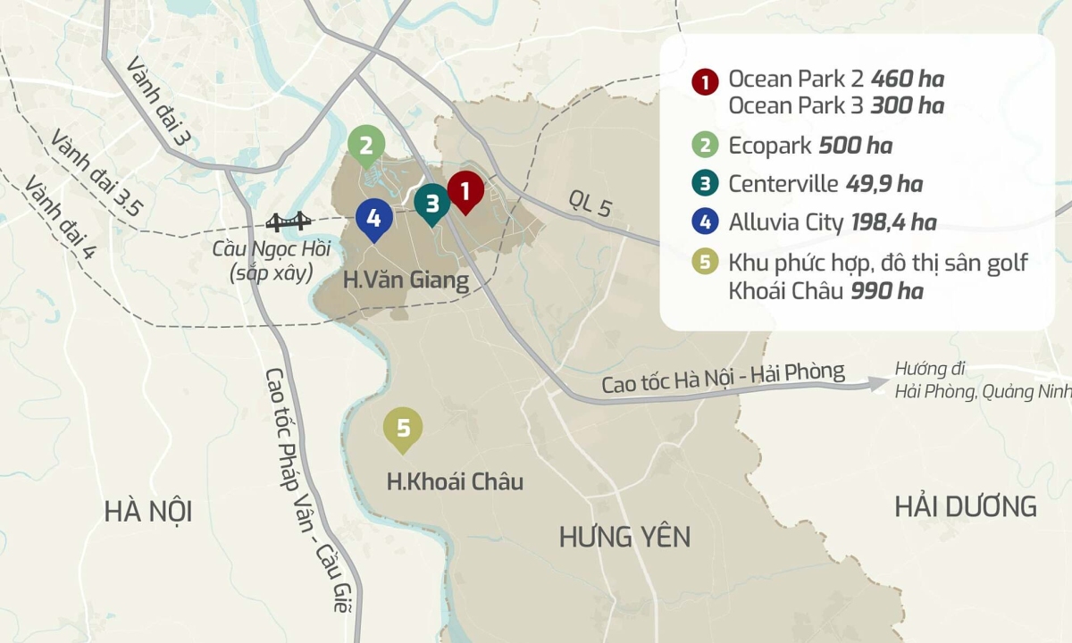 Hưng Yên thu hút các ông lớn bất động sản