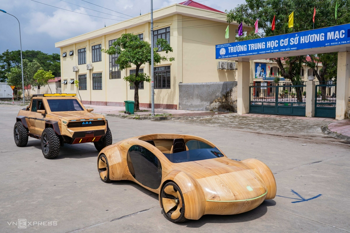 Những ‘siêu xe’ bằng gỗ của thợ mộc Việt Những ‘siêu xe’ bằng gỗ của thợ mộc Việt