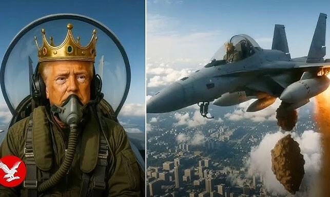 Ông Trump đăng video AI lái tiêm kích, giội chất lỏng vào ...
