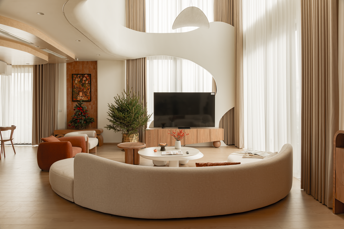 700 triệu đồng hoàn thiện nhà thông tầng 140 m2 mang tinh thần nghệ thuật