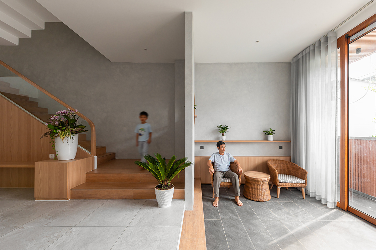 Nhà phố 83 m2 thiết kế mở cho gia đình đông con