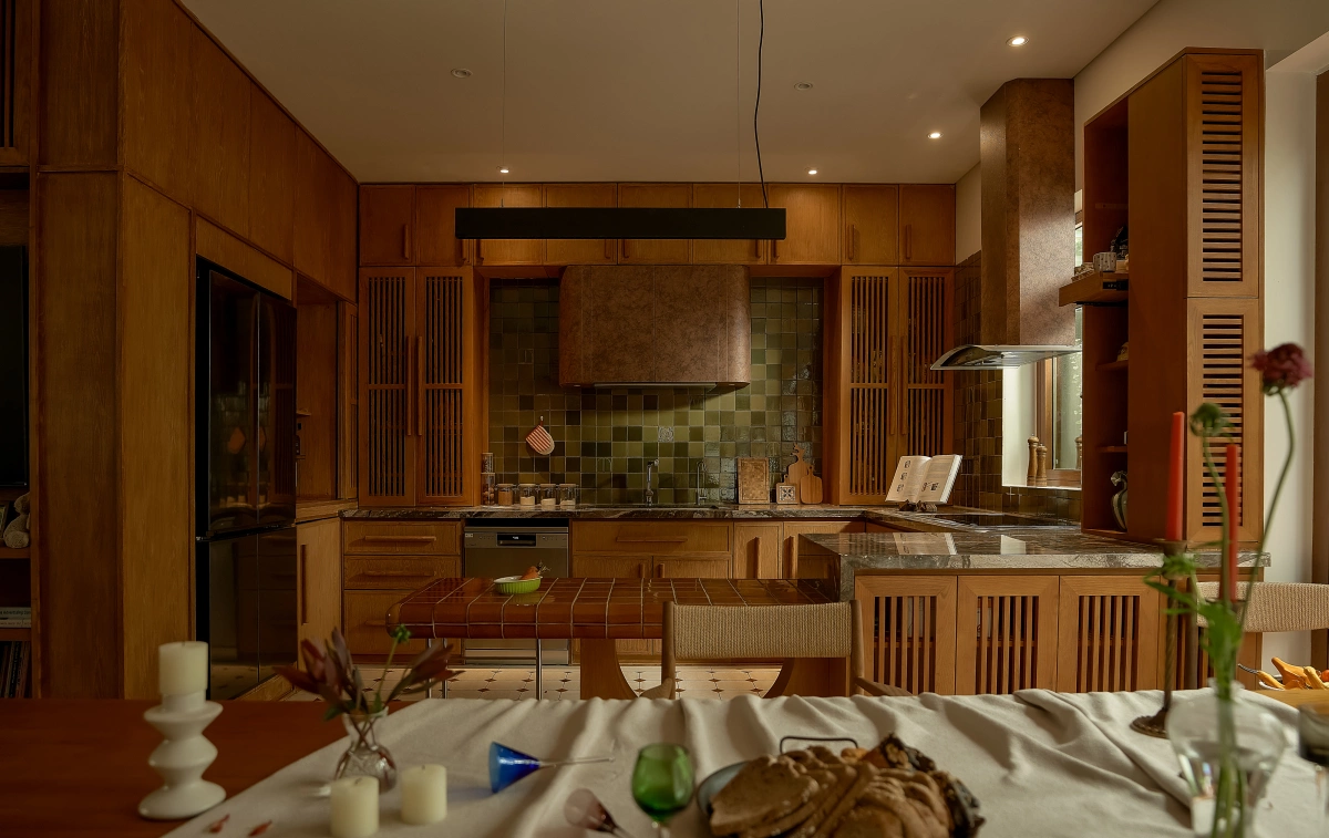 Nhà 119 m2 phân tầng sinh hoạt theo nhịp ngày - đêm