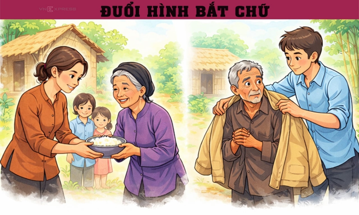 Thành ngữ nào ẩn sau bức tranh này?