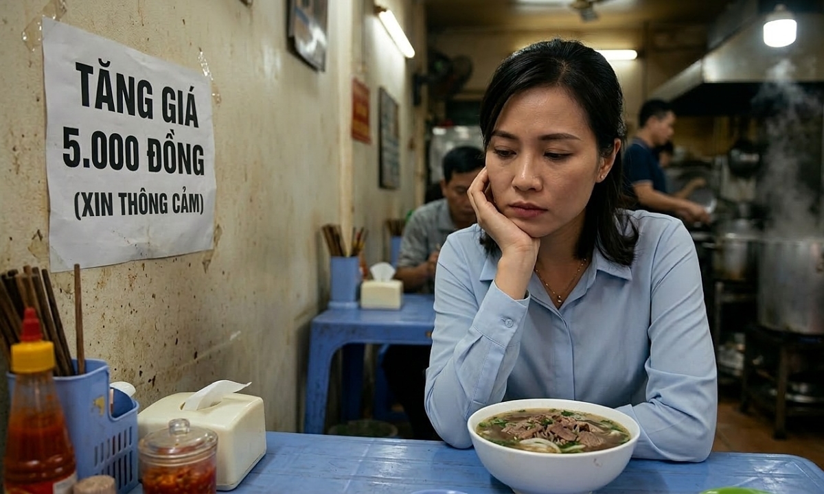 Trần tình của chủ quán phở tăng giá 5.000 đồng