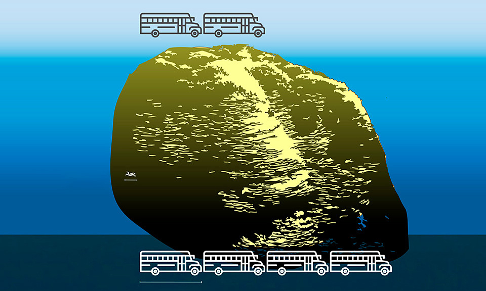 Cụm san hô hơn 2.000 năm tuổi mọc cạnh miệng núi lửa