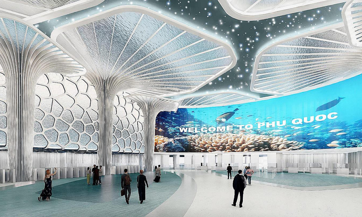 Cảm hứng "từ trời đến biển" trong kiến trúc sân bay Phú Quốc