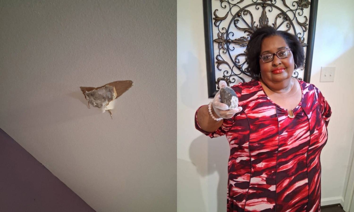 Vật thể nghi mảnh thiên thạch rơi thủng mái nhà dân