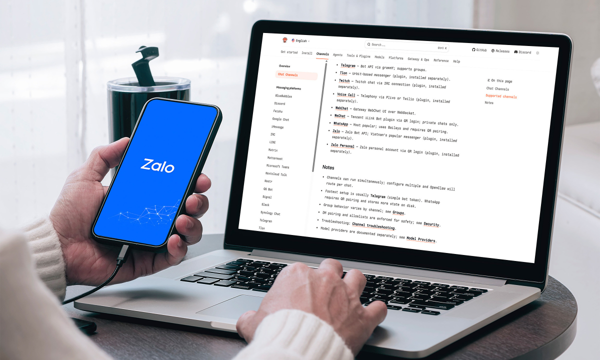 OpenClaw tích hợp với Zalo