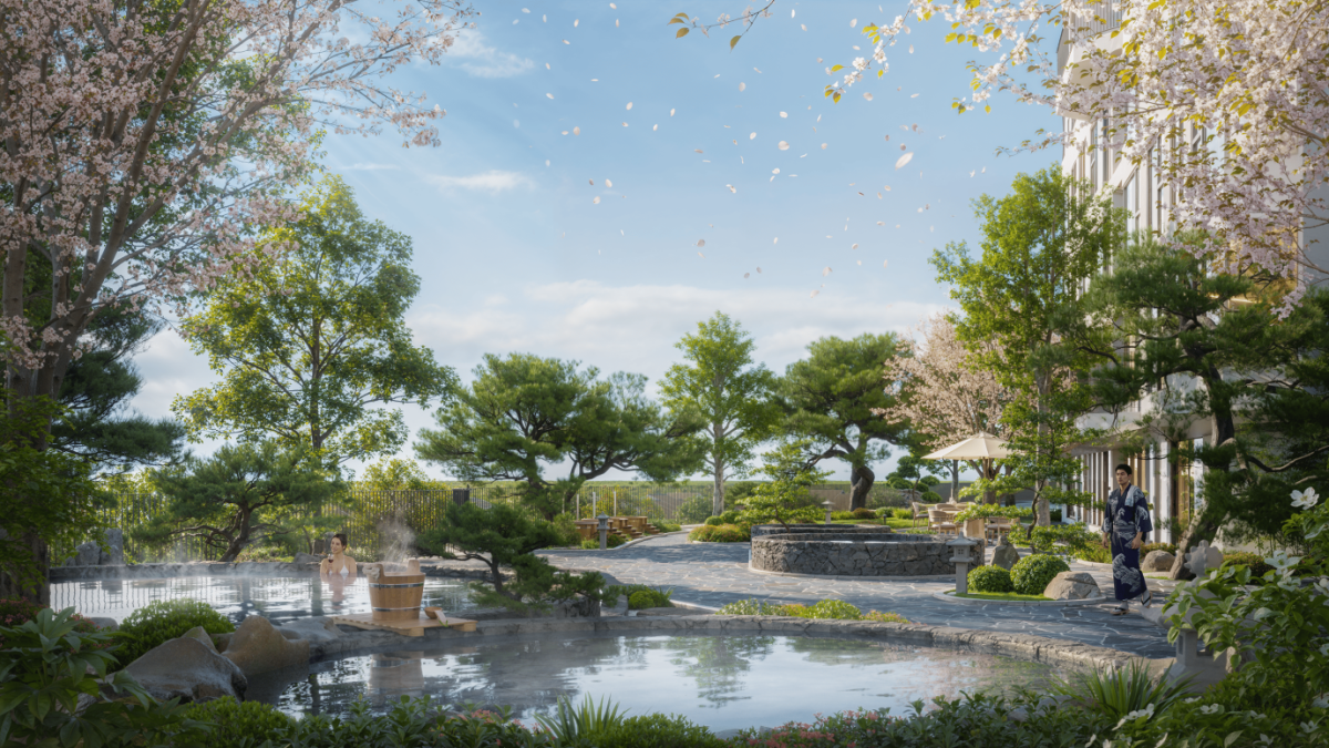 Bên trong tổ hợp khoáng nóng trên cao tại Eco Retreat