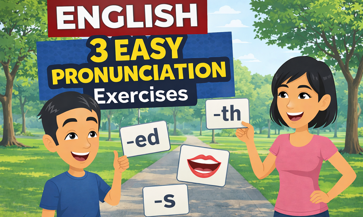 3 bài tập phát âm tiếng Anh ngắn mỗi ngày