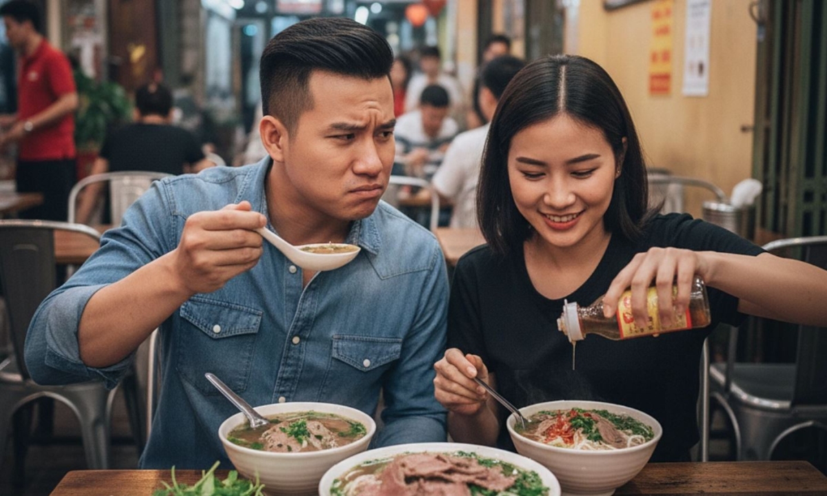 Tôi ăn phở bỏ nửa bát nước dùng