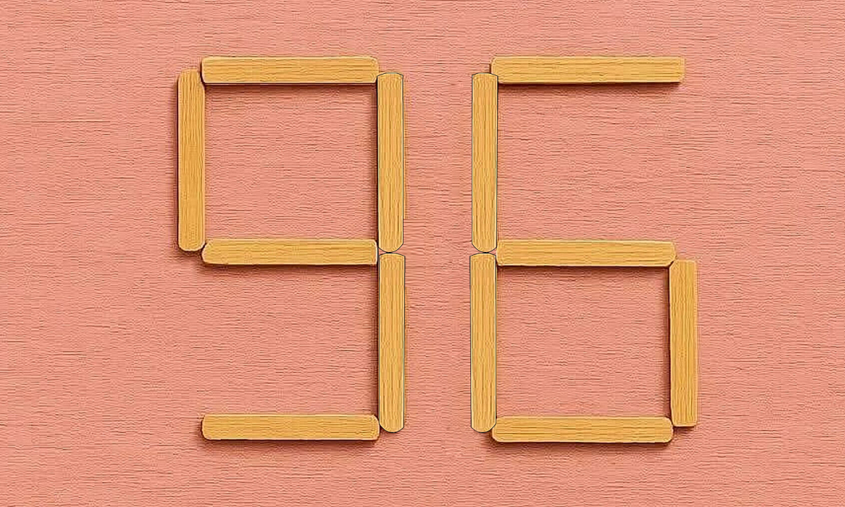 Di chuyển một que diêm để được số lớn hơn 96