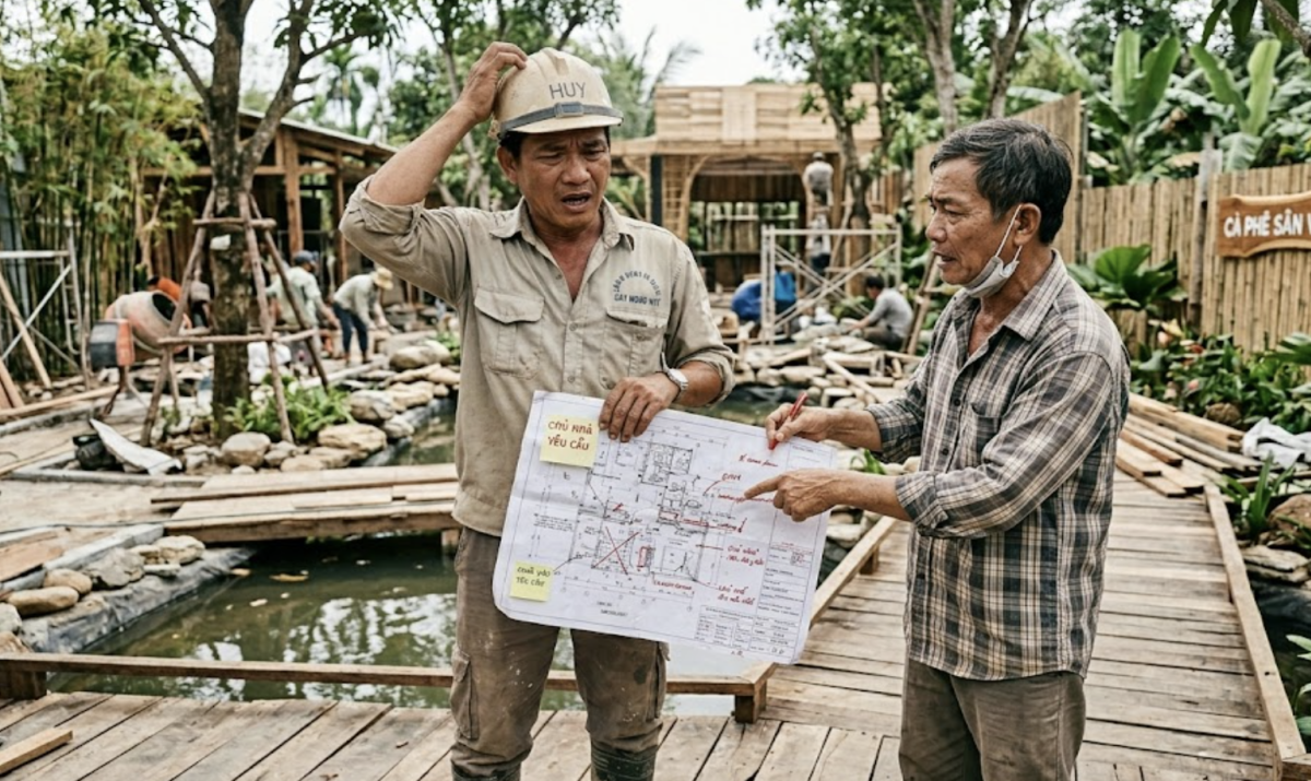 Thợ xây khốn khổ vì chủ quán cà phê tham khảo AI