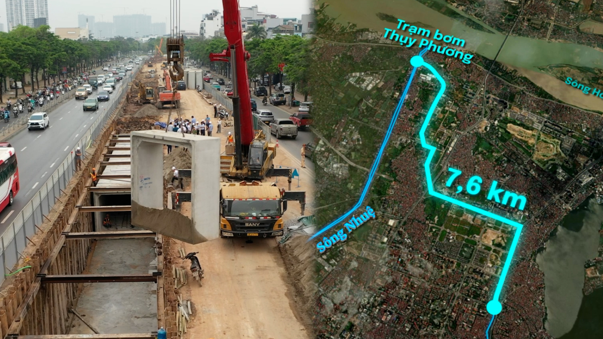 Loạt dự án chống ngập khẩn cấp Hà Nội đang triển khai