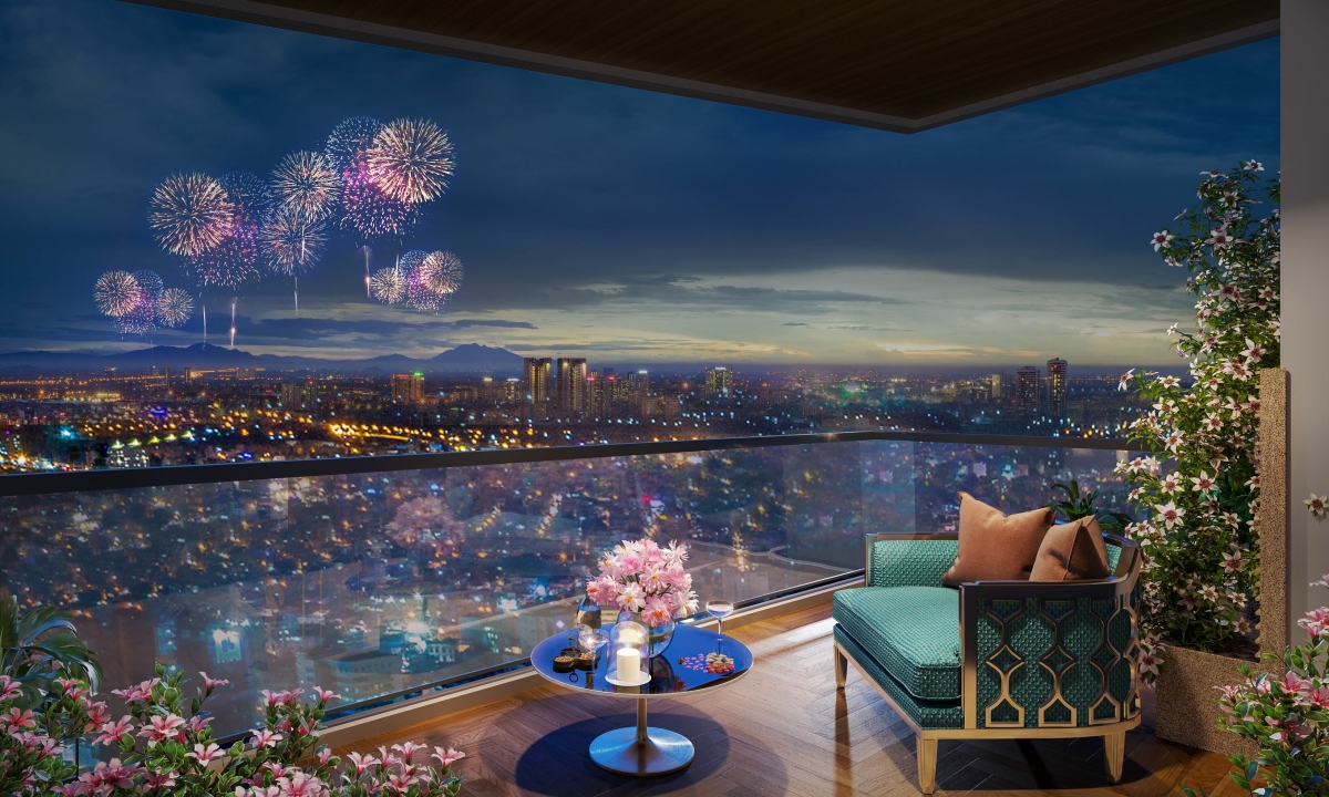 Căn hộ theo mô hình "nhà vườn trên cao" tại Pearl Residence Cửa Lò