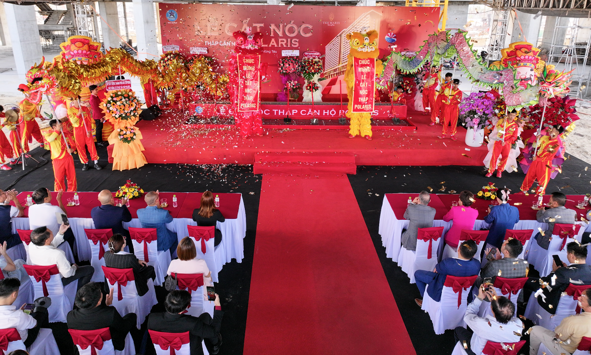 Tháp căn hộ Polaris tại The Maris Vũng Tàu cất nóc