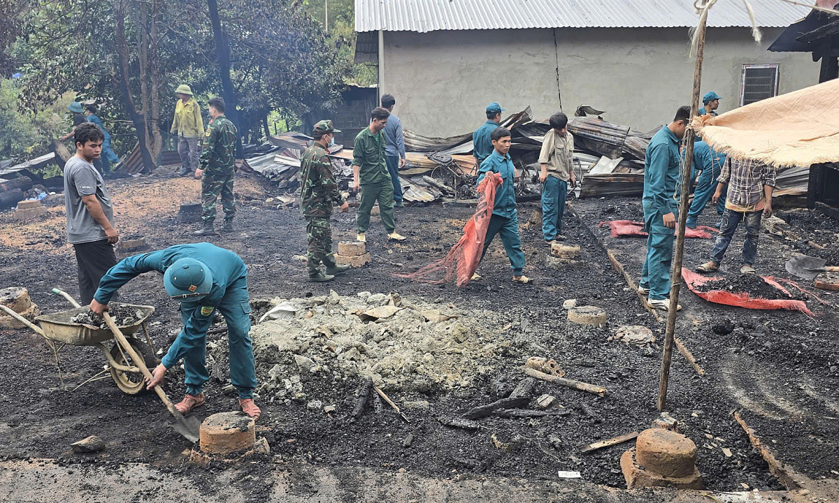Cháy nhà trong đêm ở Lai Châu, ba trẻ tử vong