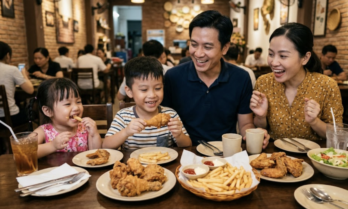 Vài phụ huynh gửi gà rán, khoai tây chiên vào lớp con tôi thết đãi học sinh