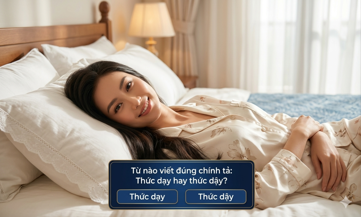 Từ nào viết đúng chính tả: Thức dạy hay thức dậy?