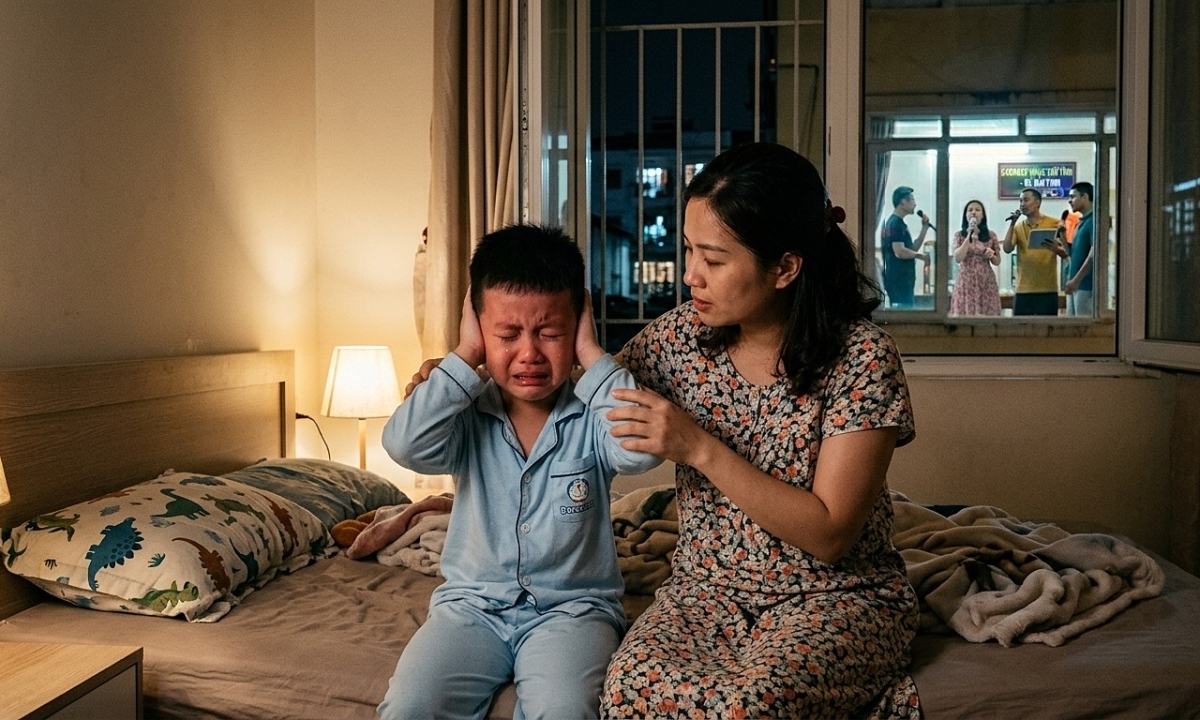 Tôi phải gửi con đi ngủ nhờ vì hàng xóm hát karaoke tra tấn