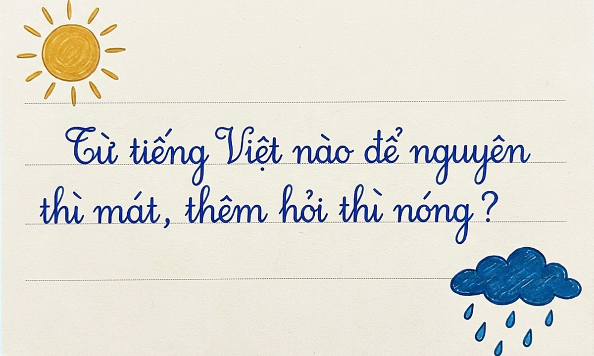 Từ tiếng Việt nào để nguyên thì mát, thêm hỏi thì nóng?