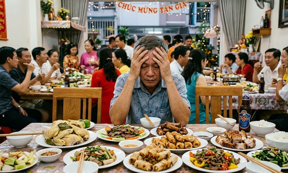 Mỡ máu, huyết áp cao vì tuần đi ăn cỗ 3 lần