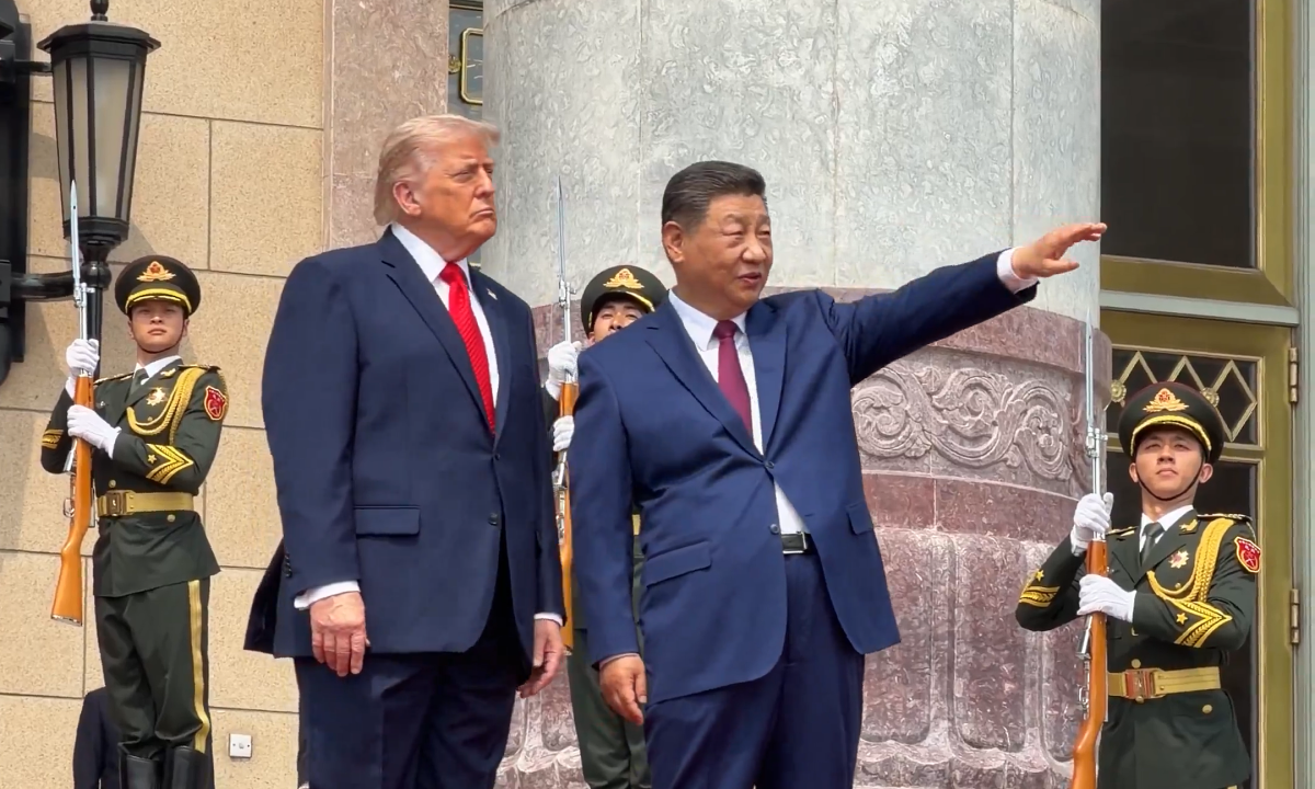 Toàn cảnh lễ đón Tổng thống Mỹ Donald Trump tại Trung Quốc