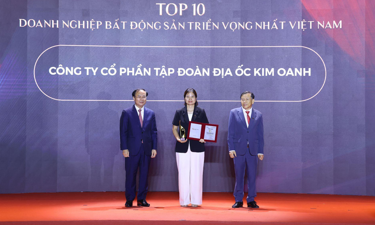 Kim Oanh nhận giải quốc gia bất động sản nhờ đa dạng nguồn cung