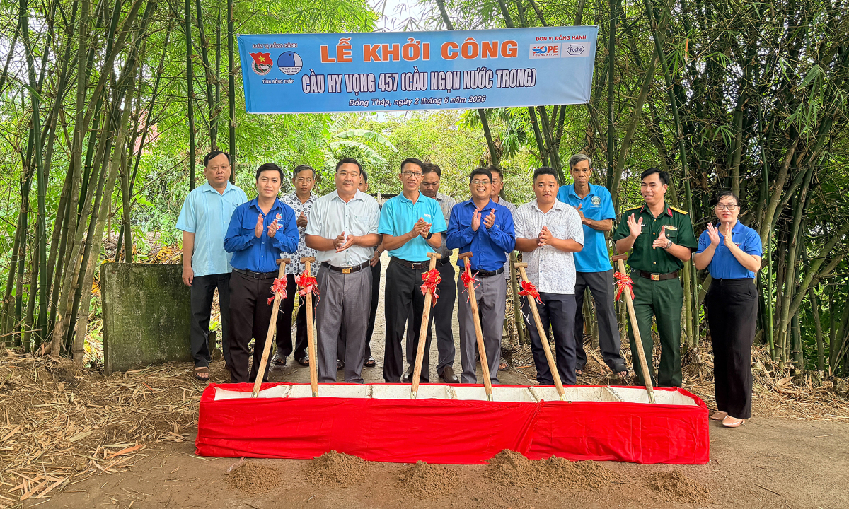 Khởi công loạt cầu Hy Vọng ở Đồng Tháp, Tây Ninh