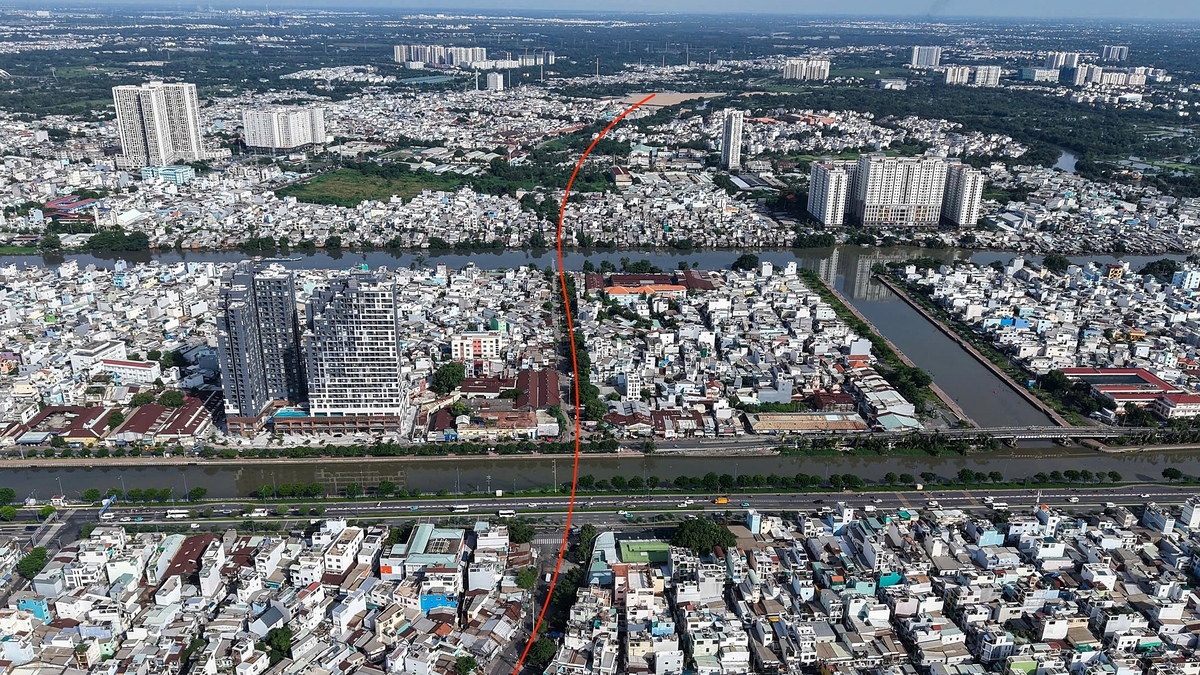 Khu vực cầu đường Bình Tiên đi qua trước ngày khởi công