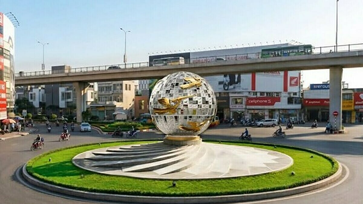 Vòng xoay Lăng Cha Cả được làm mới với biểu tượng chim Lạc