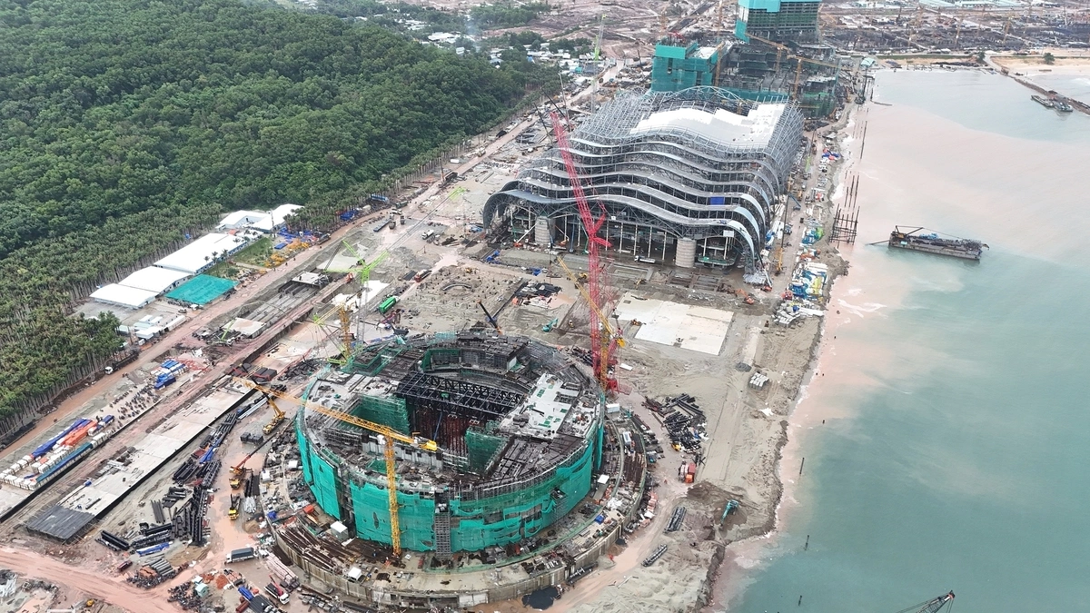Cụm công trình phục vụ APEC 2027 ở Phú Quốc sau một năm thi công