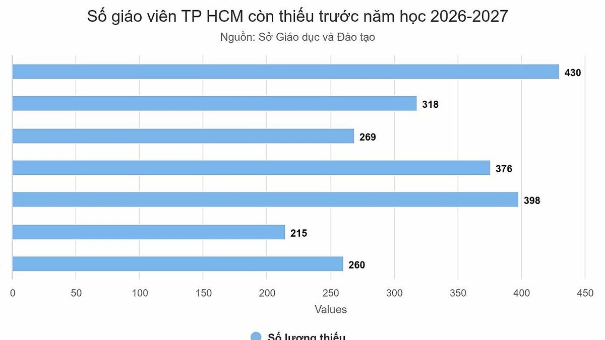7 môn học còn thiếu giáo viên ở TP HCM