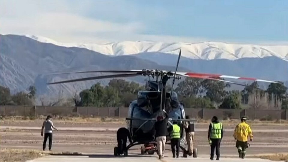 Rơi trực thăng ở Argentina, 7 người chết