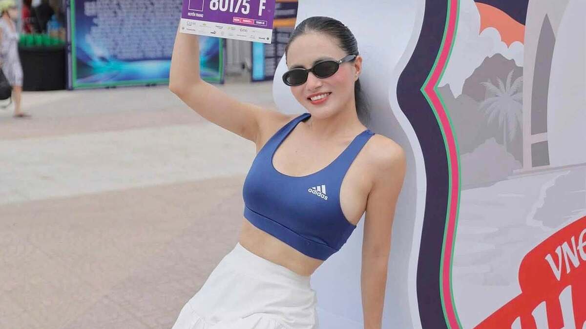 Dàn bóng hồng chạy bộ khoe dáng tại VnExpress Marathon Nha Trang