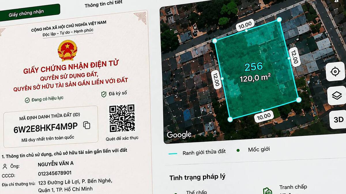 Each piece of land will have an 'electronic red book' associated with an identification code