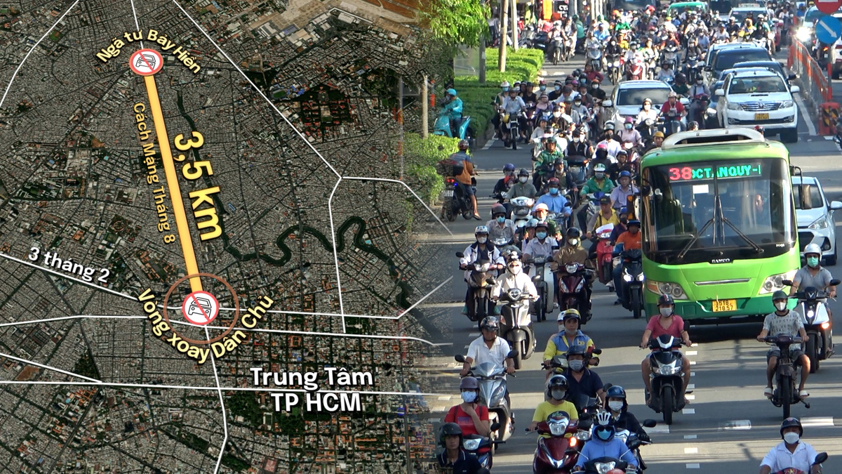 Lộ trình thay thế khi đường Cách Mạng Tháng Tám cấm ôtô một chiều