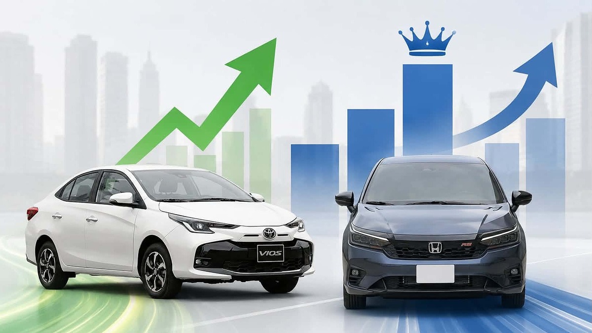 Sedan cỡ B tháng 7: Vios tăng gấp đôi, City vẫn dẫn đầu
