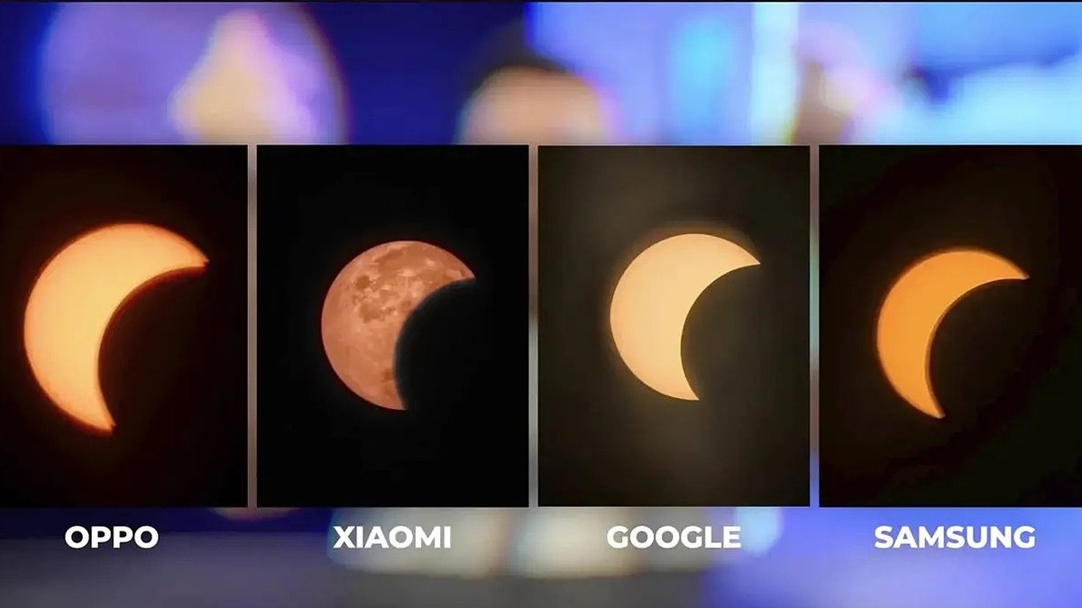 Điện thoại Xiaomi chụp Mặt Trời trong nhật thực thành Mặt Trăng