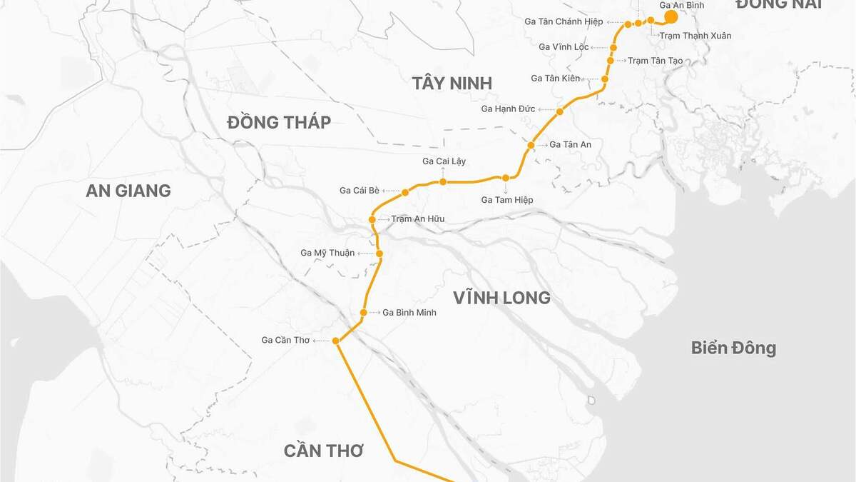 Cần Thơ muốn làm 80 km đường sắt nối cảng Trần Đề