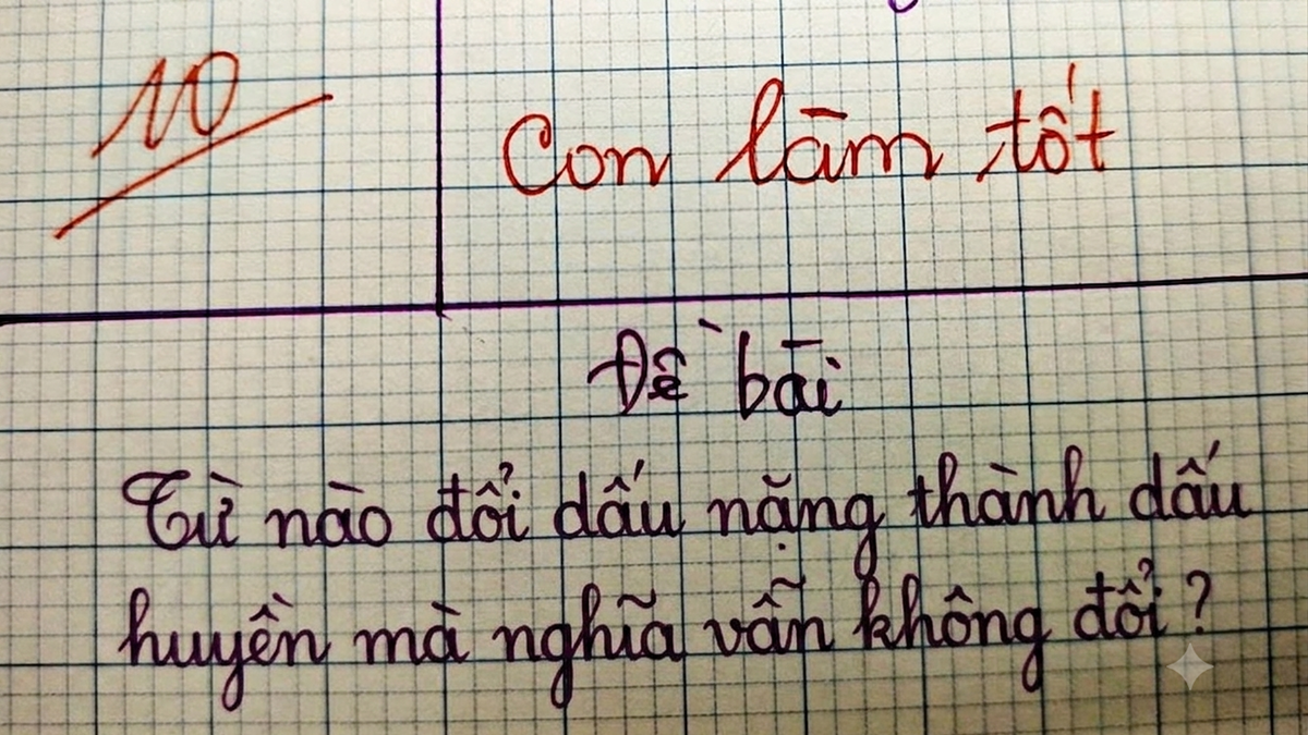 Từ nào đổi dấu nặng thành huyền vẫn giữ nguyên nghĩa?