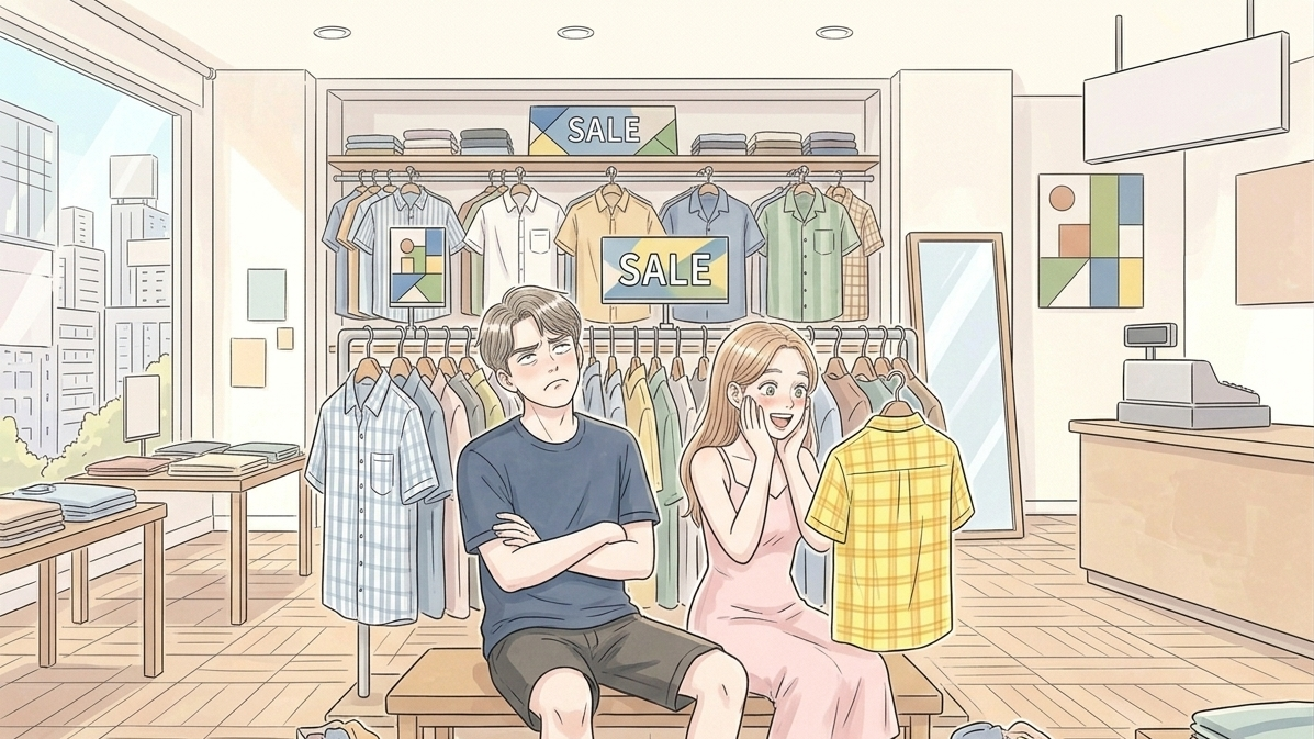 Sinh nhật tôi, bạn gái tặng áo sơ mi giảm giá