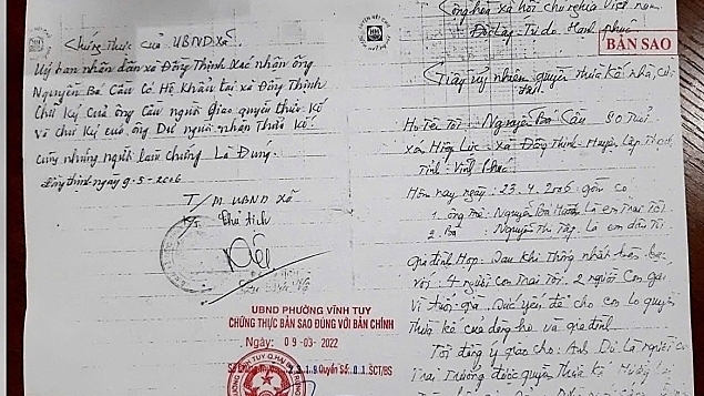 Dâu trưởng kiện đòi chia đất thừa kế của bố mẹ chồng